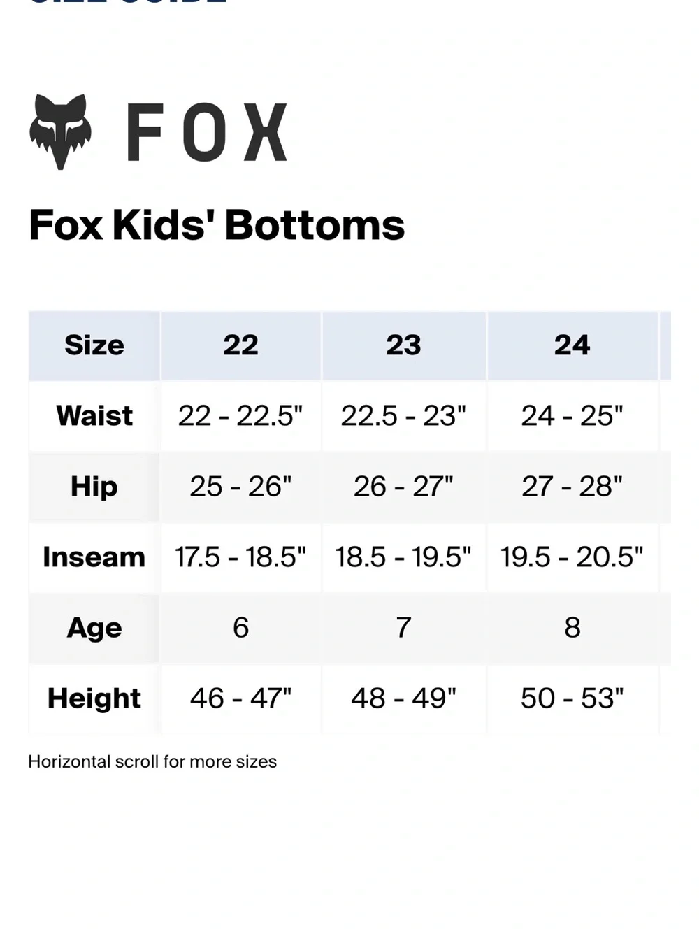 Fox Ranger Racing Youth Shorts, size 5-6